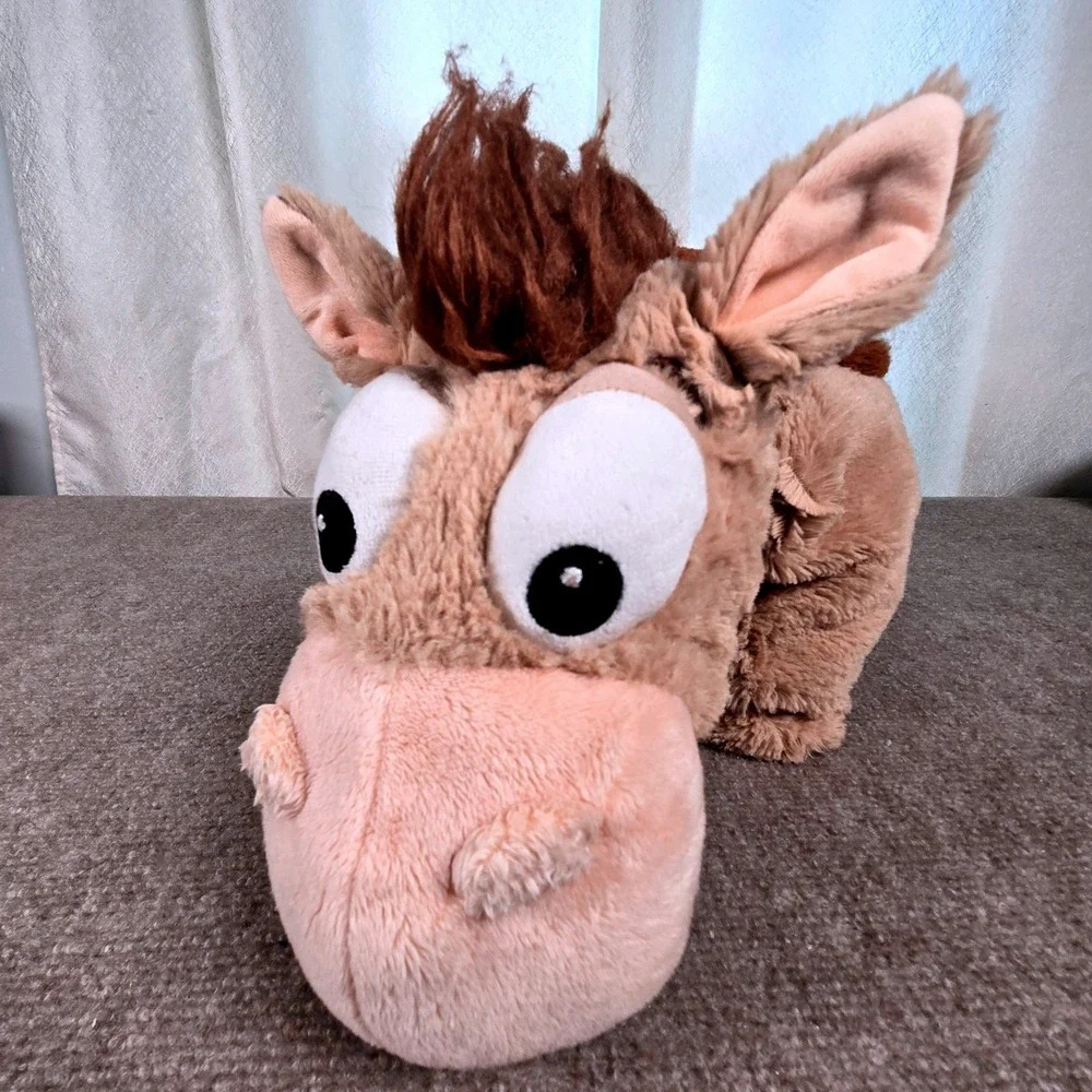 Disney Parks Toy Story Bullseye Horse Plush Folding Pillow 20x20 Brown Tan 2013